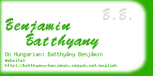 benjamin batthyany business card